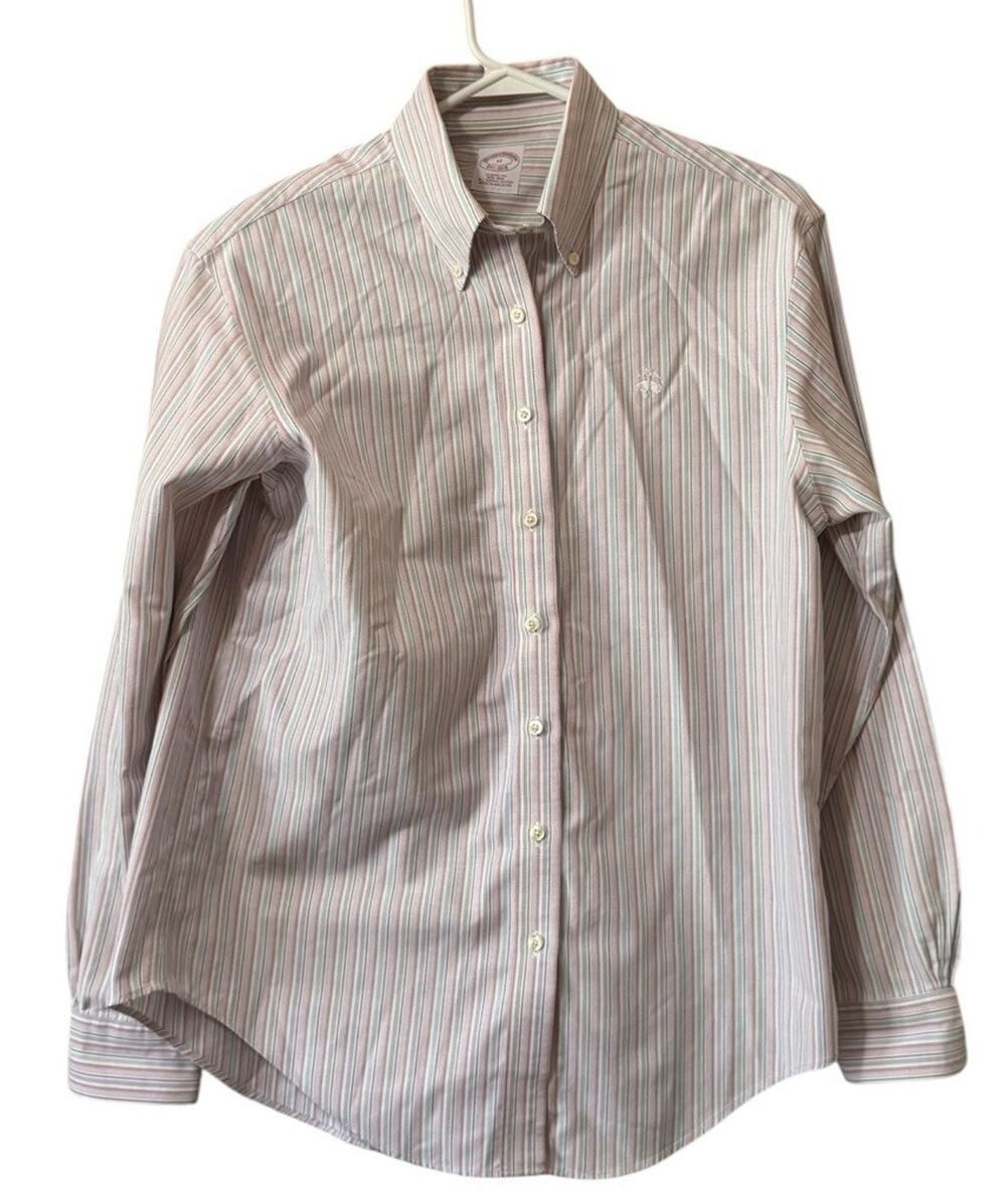 Brooks Brothers Men Size 12 Classic Fit Non Iron Supima Cotton Professional City